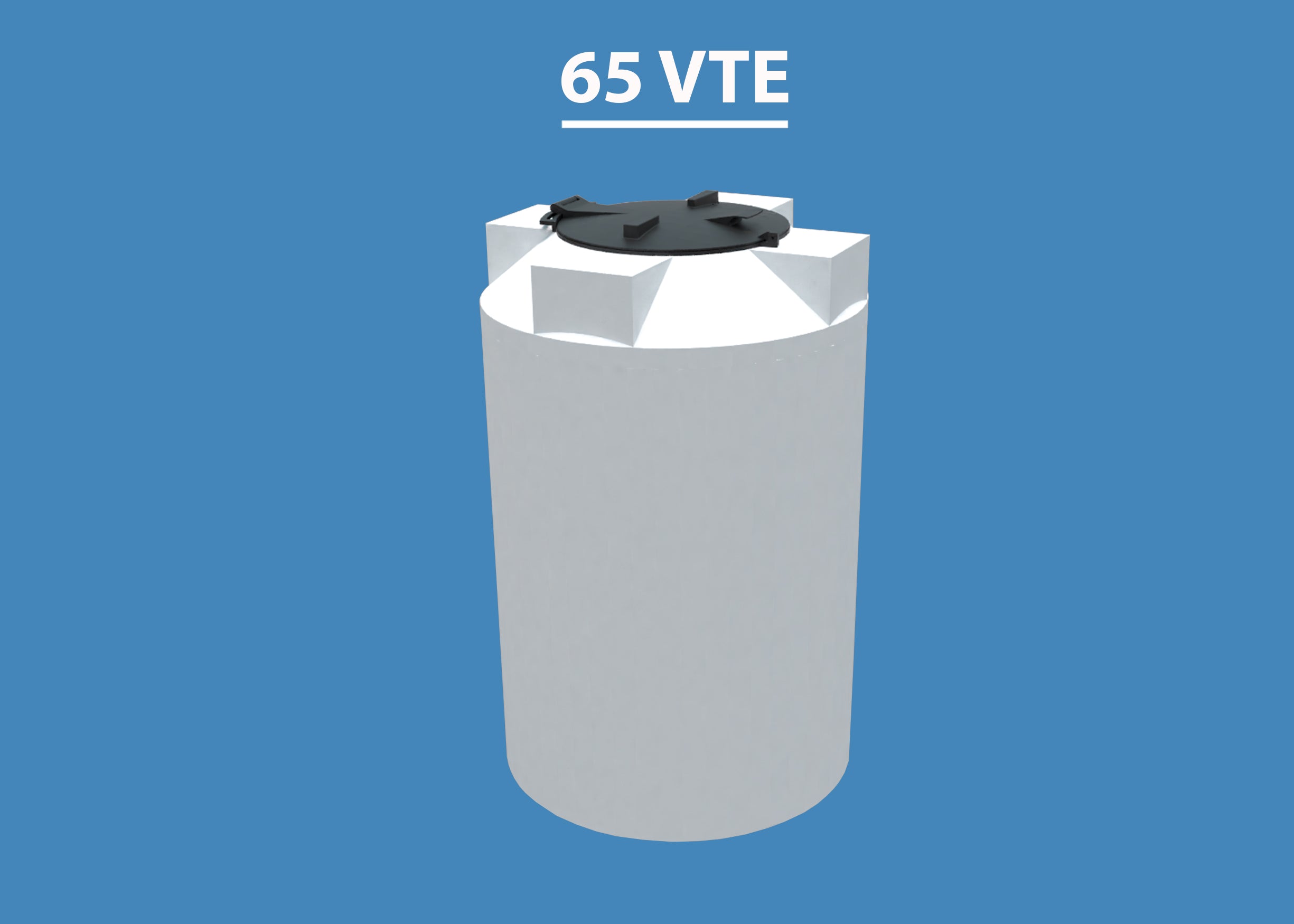 65 Gallon Vertical Encapsulated HDPE Tank XL Enclosed Custom Roto Molding 65 VTEXL