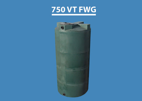750 Gallon Vertical Water Storage Tank Custom Roto Molding 750 VT FWG