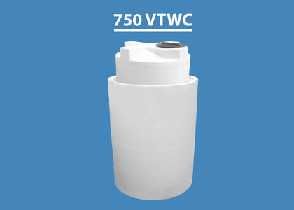 750 Gallon Vertical HDPE Tank With Containment 925 OTT Custom Roto Molding 750 VTWC