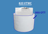 825 Gallon Vertical HDPE Tank With Containment 900 OTT Custom Roto Molding 825 VTWC