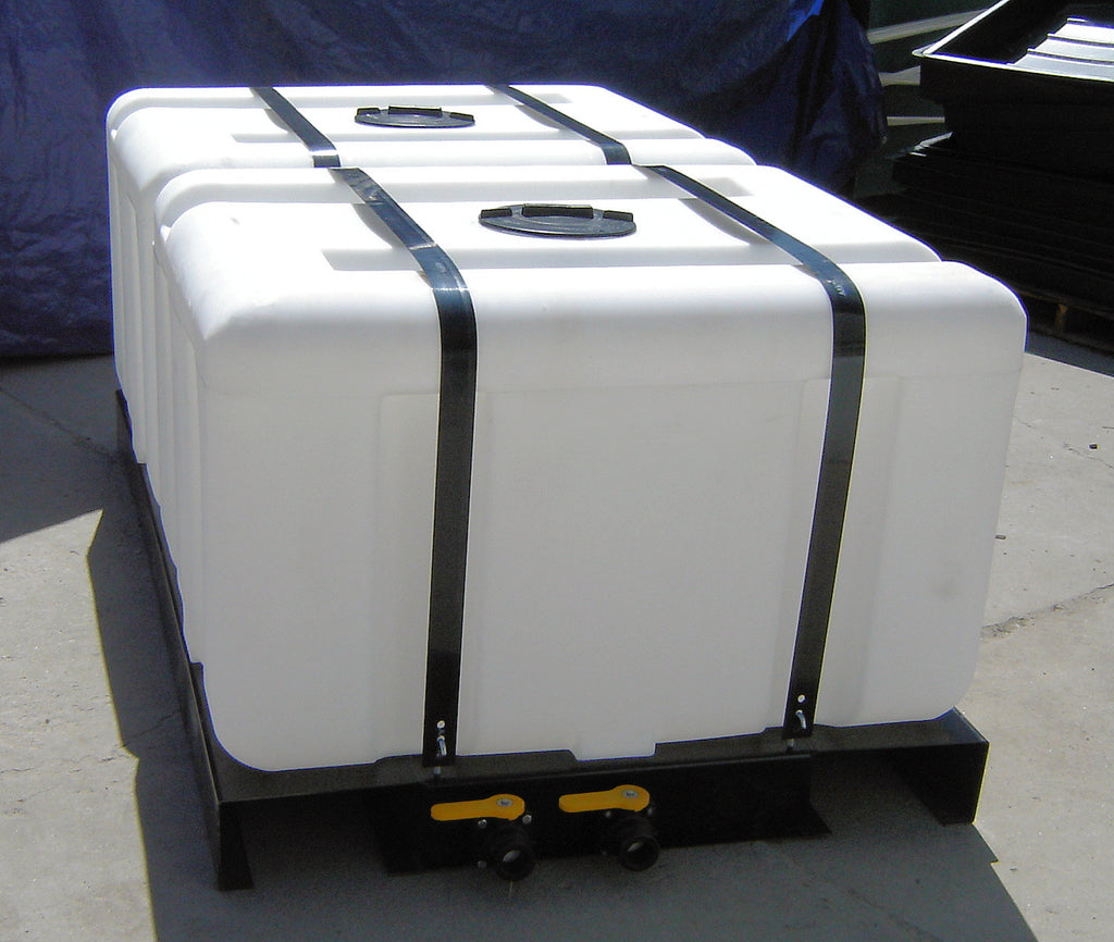 200 Gallon Rectangular HDPE Tank X 2 With Skid Custom Roto Molding 200 ...