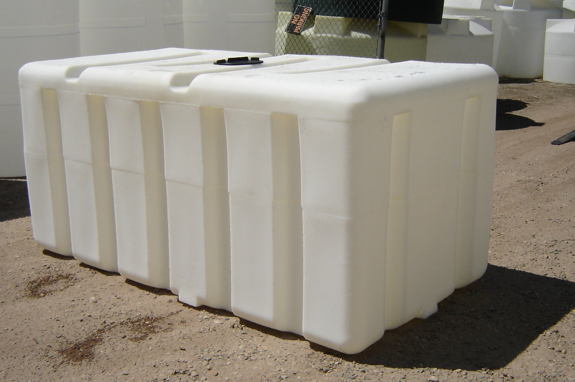 750 Gallon Rectangular HDPE Tank Custom Roto Molding 750 RT