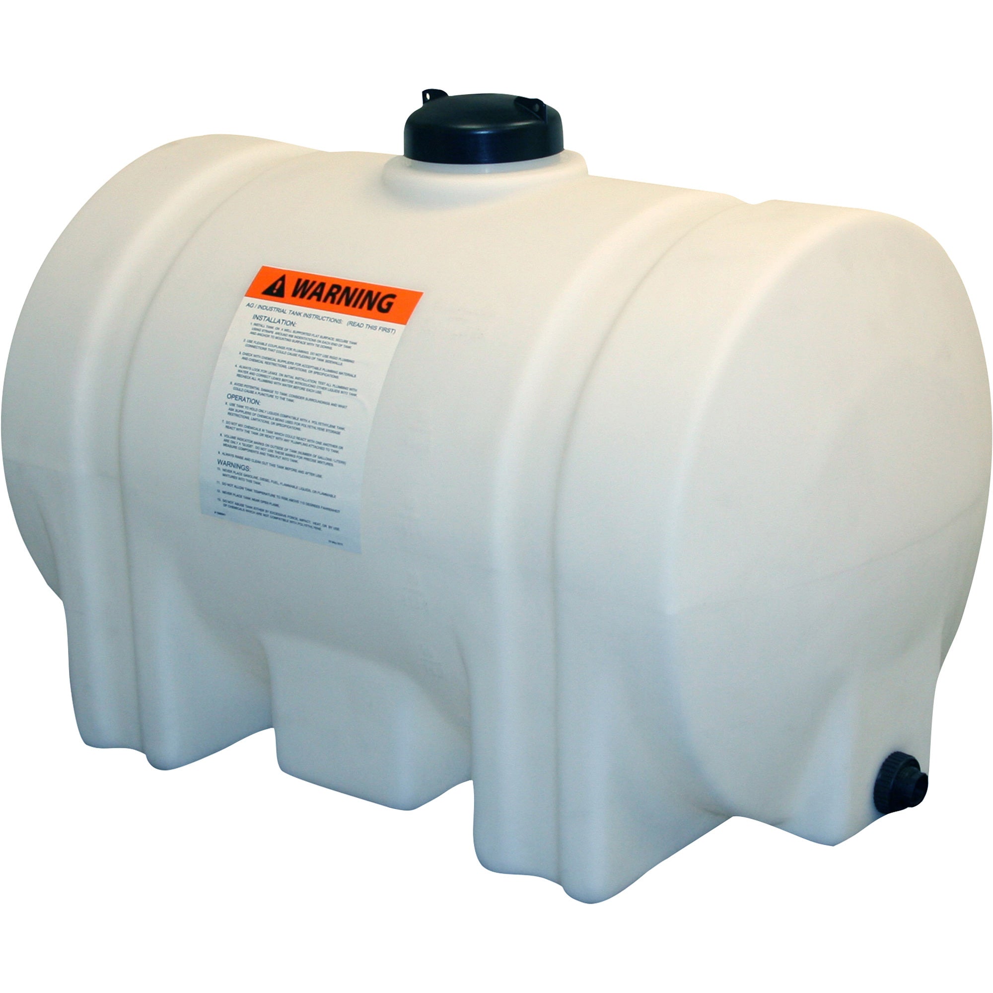 60 Gallon Polyethylene Round Horizontal Leg Tank RomoTech 82123939