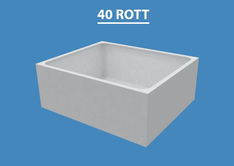 40 Gallon Rectangular Open Top HDPE Tank Custom Roto Molding 40 ROTT