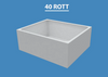 40 Gallon Rectangular Open Top HDPE Tank Custom Roto Molding 40 ROTT