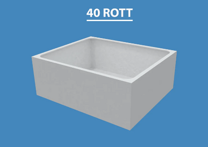 40 Gallon Rectangular Open Top HDPE Tank Custom Roto Molding 40 ROTT