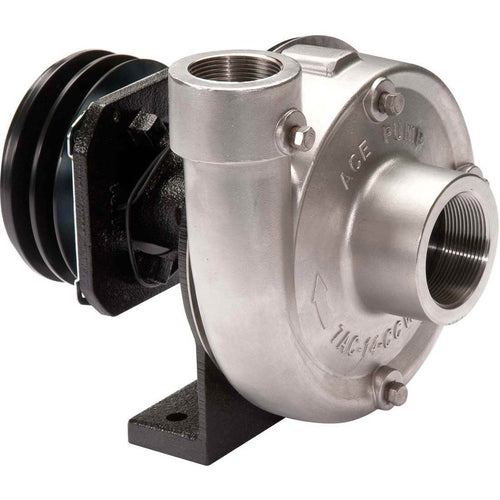 Belt Driven 316 Stainless Steel Pump with 2" Suction x 1-1/2" Discharge Ace Pumps FMC-200SS-MAG-DX