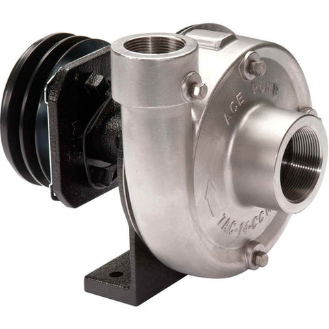 Belt Driven 316 Stainless Steel Pump with 2" Suction x 1-1/2" Discharge Ace Pumps FMC-200SS-MAG-DX