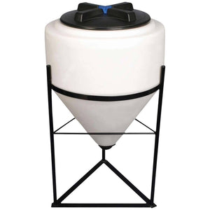 35 Gallon Inductor Cone Bottom Tank with Stand Norwesco 45098