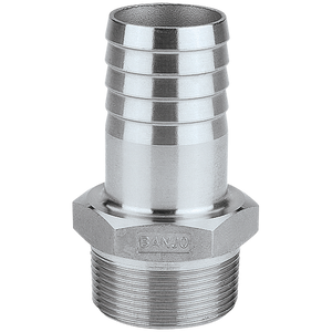 Hose Barb Fitting - 3" MPT x 3" Hose Barb Banjo HB300SS