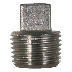 Stainless Steel Pipe Square Head Plug Fitting - 3" MPT Valley 304-SP300