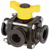 1" Flange Polypropylene Ball Valve Banjo MV100SL