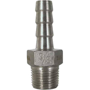 Stainless Steel Hose Barb Fitting - 4" MPT x 4" Hose Barb Valley 316-A400