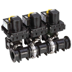 1" Flange Polypropylene Electric Manifold Valve Assembly Banjo MEV103MB