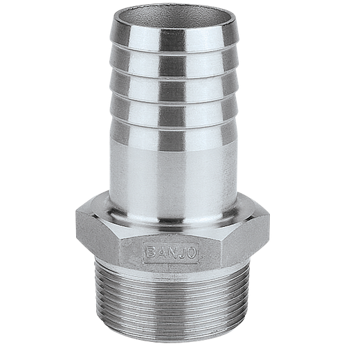 Hose Barb Fitting - 1 1/2" MPT x 1 1/2" Hose Barb Banjo HB150SS