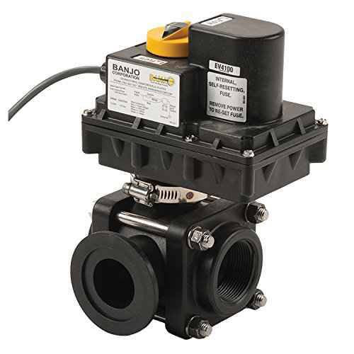 1" Flange Polypropylene Electric Valve Banjo EV100SL