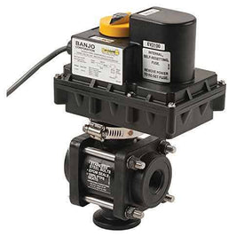 1" Flange Polypropylene Electric Valve Banjo EV100BL