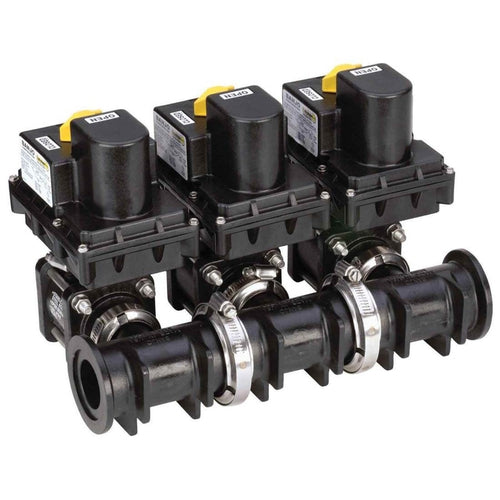 1" Flange Polypropylene Electric Manifold Valve Assembly Banjo MEV103CF