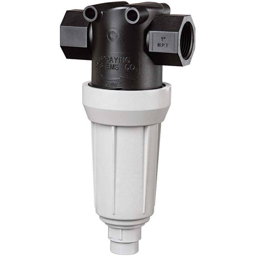 1" FPT Poly Self Cleaning Flush Out T-Line Strainer TeeJet AA126MLSC-4