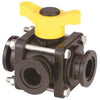 1" Flange Polypropylene Ball Valve Banjo MV200SL