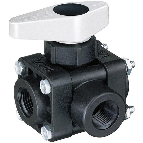 1/2" FPT Polypropylene Ball Valve TeeJet AA343M-3-1/2-PP