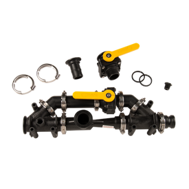 2" Flange Polypropylene Manifold Inductor System, 2" Hose Barb x 2" Male Adapter Banjo MIS220HBA