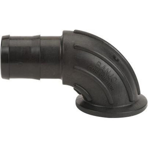 2" Full Port Flange x Hose Shank Sweep Banjo M220BRBSWP90