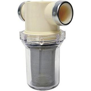 1/2" FPT Clear Poly T-Line Strainer with Viton Gasket Hypro 3350-P-50V