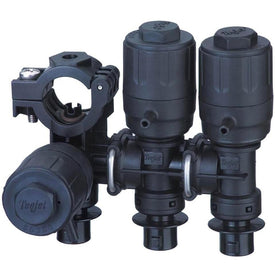 3/4" Hose Barb 3 Outlet Stackable Nozzle Body Assembly for Dry Applications TeeJet QJS-3-750